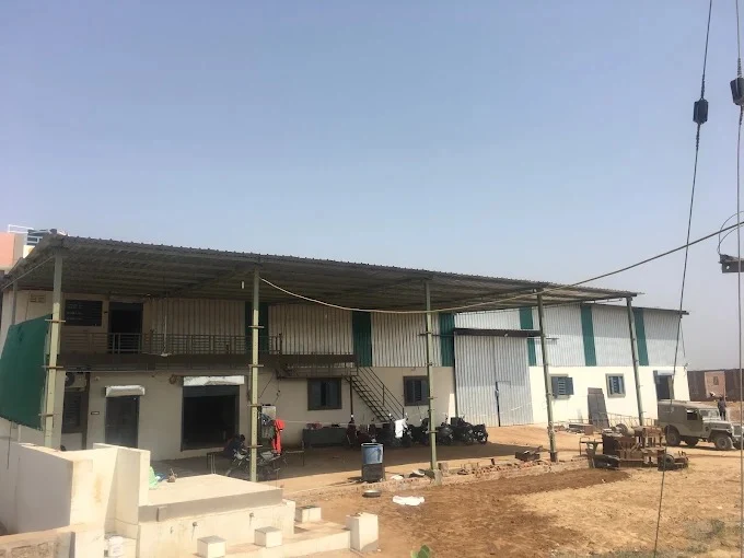 The Ajva Motors factory building at Kotadi, near Chhapi, Gujarat